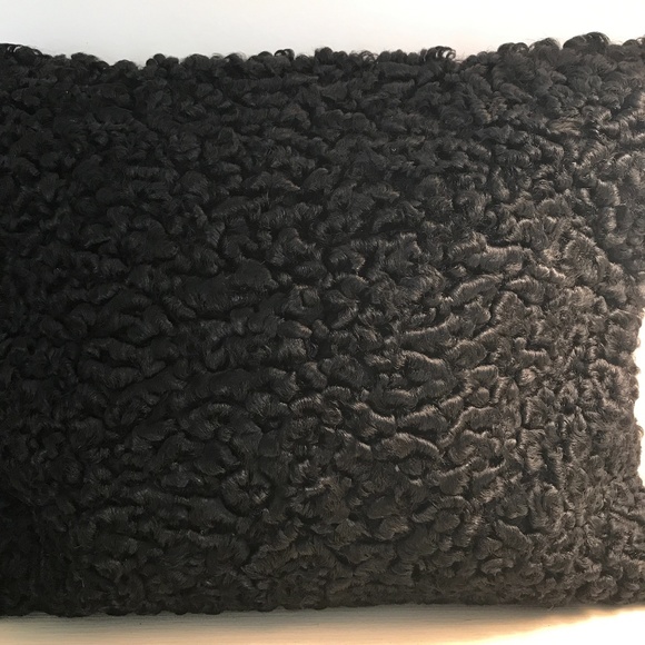 VINTAGE BLACK PERSIAN LAMB HAND MUFF/CLUTCH - Picture 6 of 8